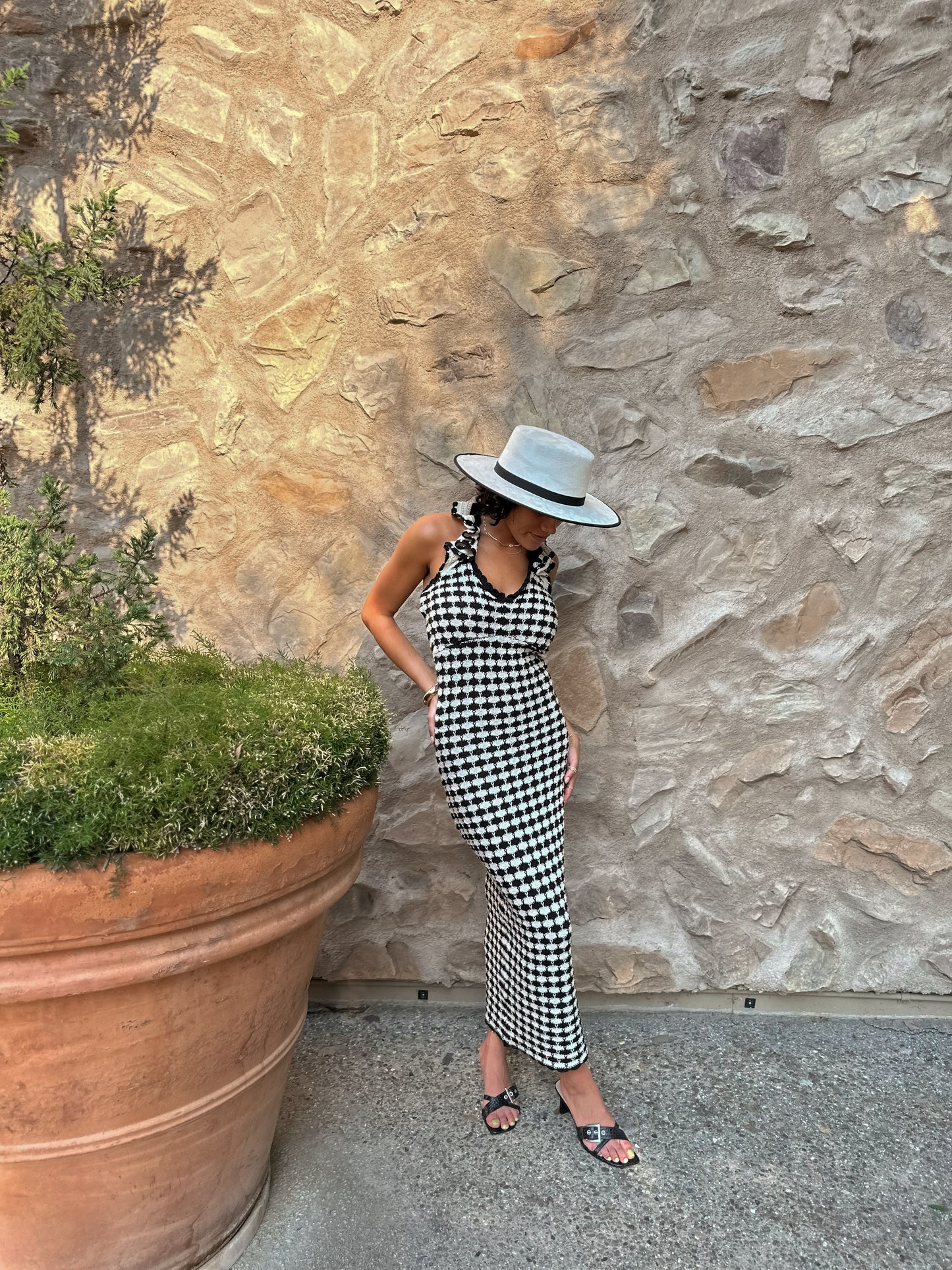Maricruz Crochet Ruffled Sleeve Dress