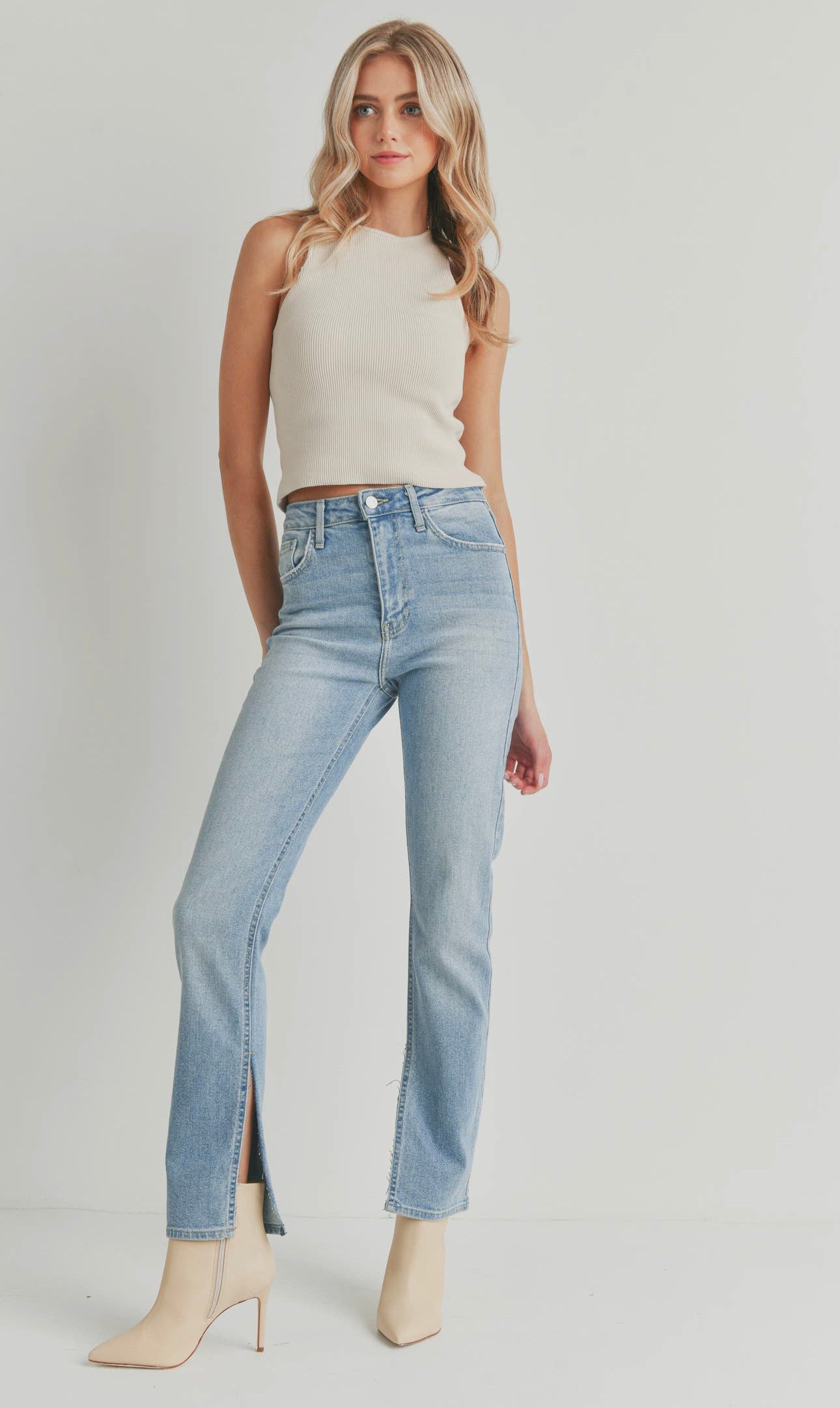 Walk the Line Slim Straight Denim Jeans