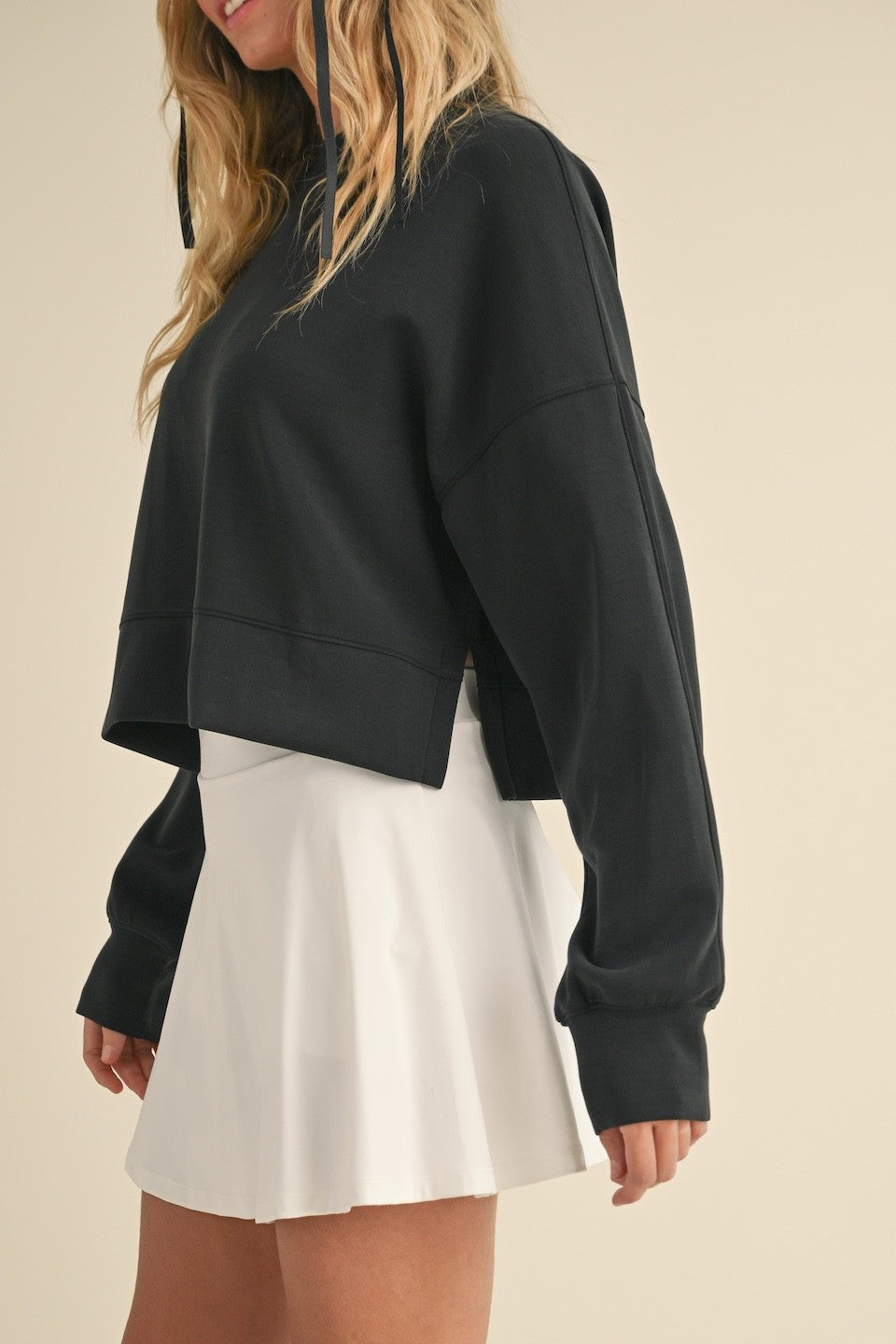 Straight Chillin' Oversized Cropped Pullover Sweater