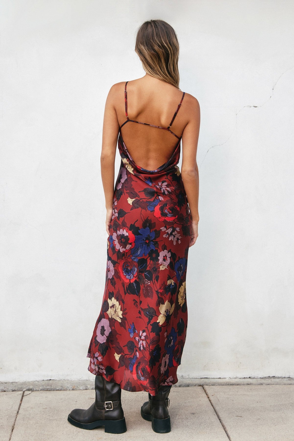 Brandy Chevron Open Back Dress
