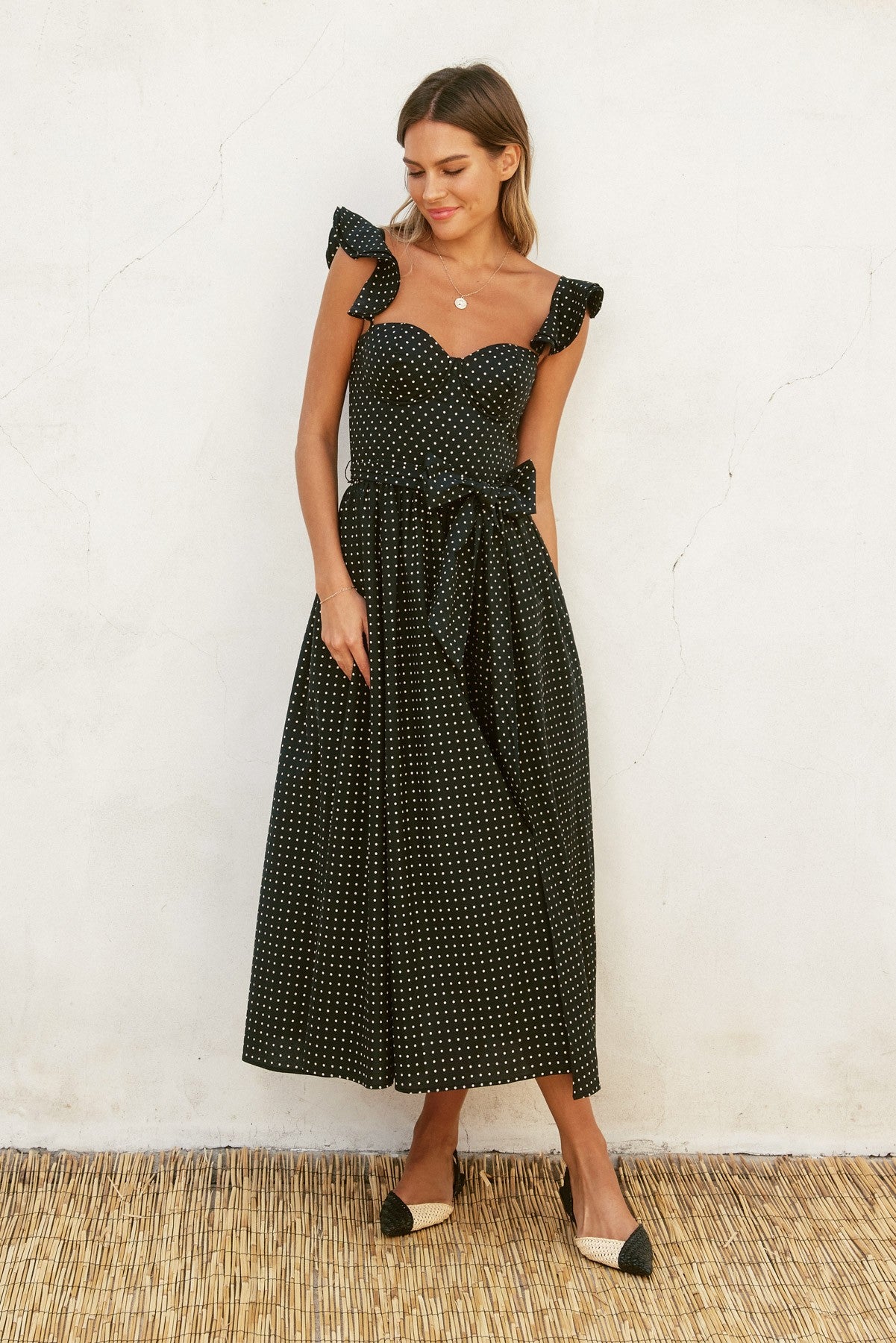 Pin the Dot Corset Flutter Dress