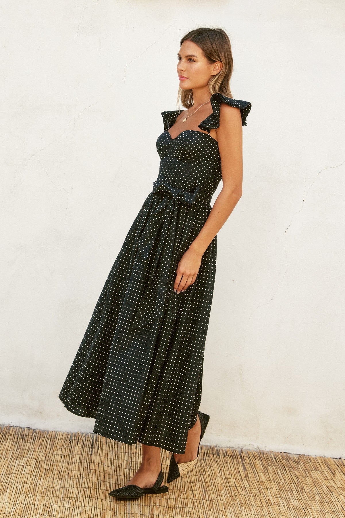 Pin the Dot Corset Flutter Dress