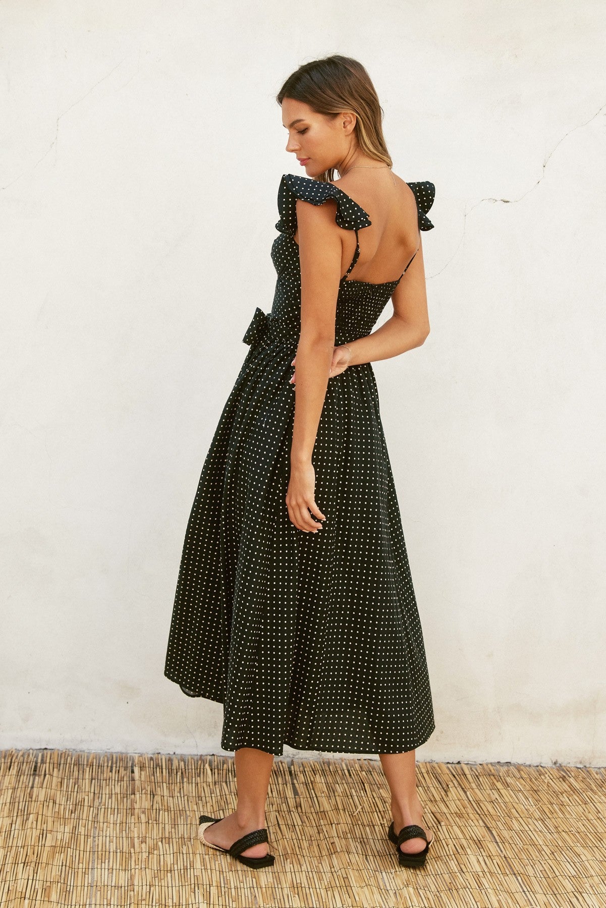 Pin the Dot Corset Flutter Dress