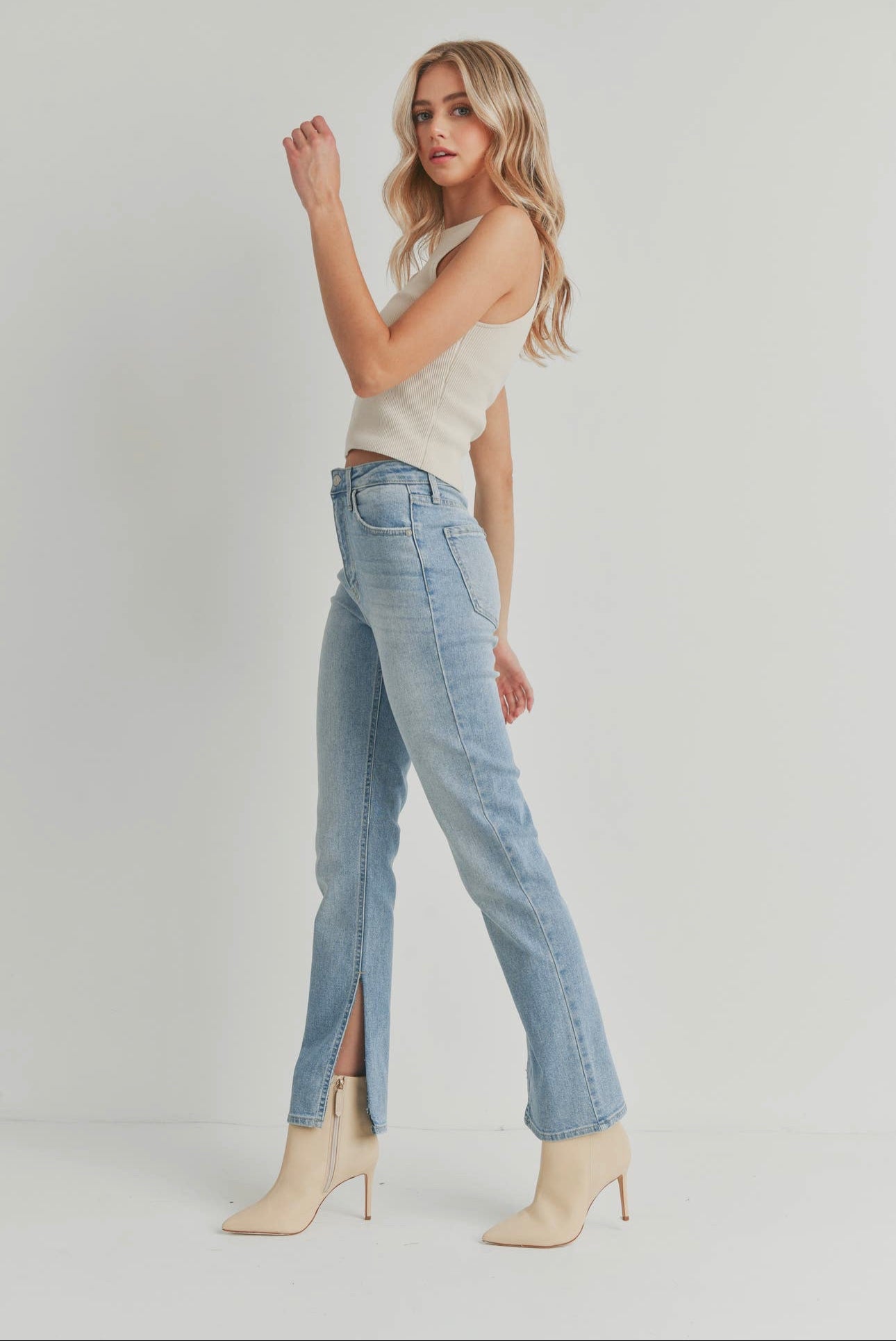 Walk the Line Slim Straight Denim Jeans