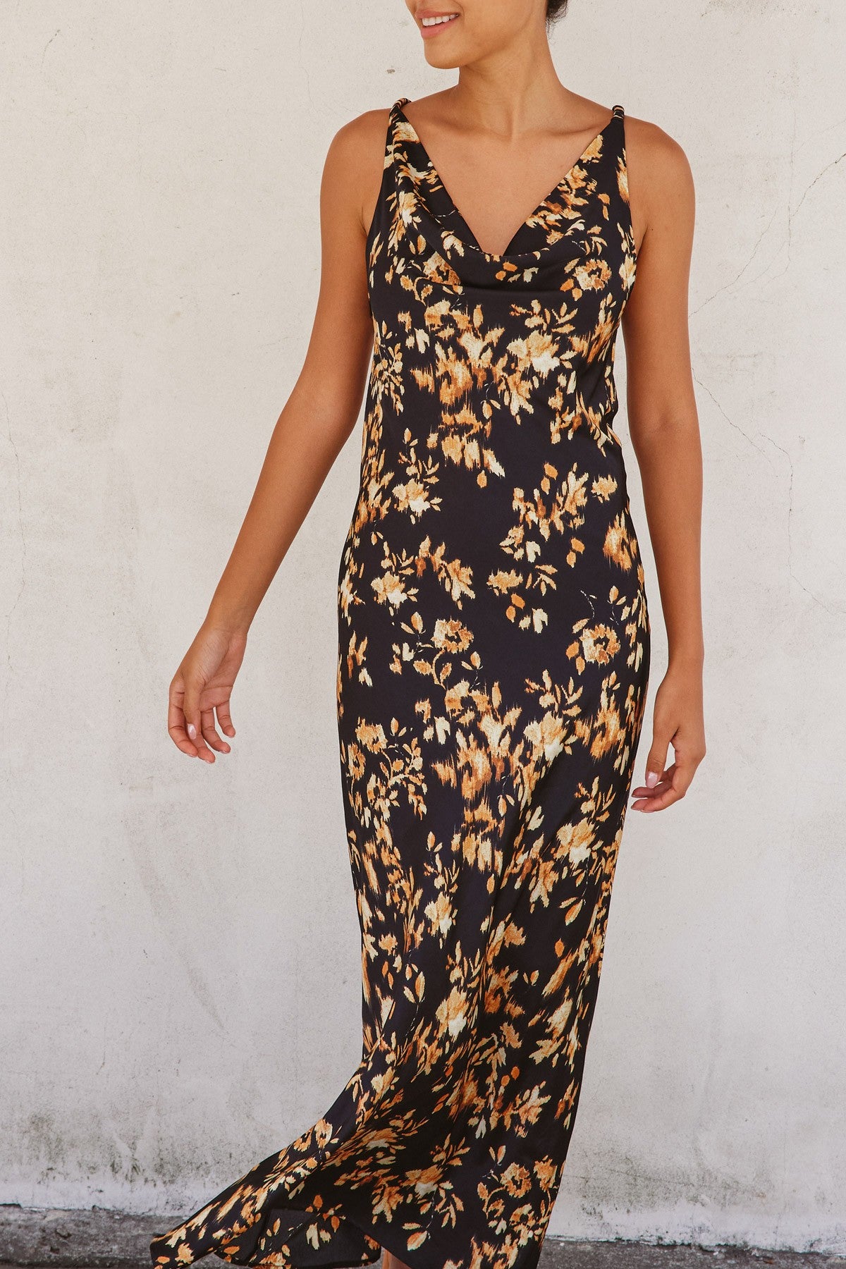 Cast Your Light Twisted Strap Maxi Dress