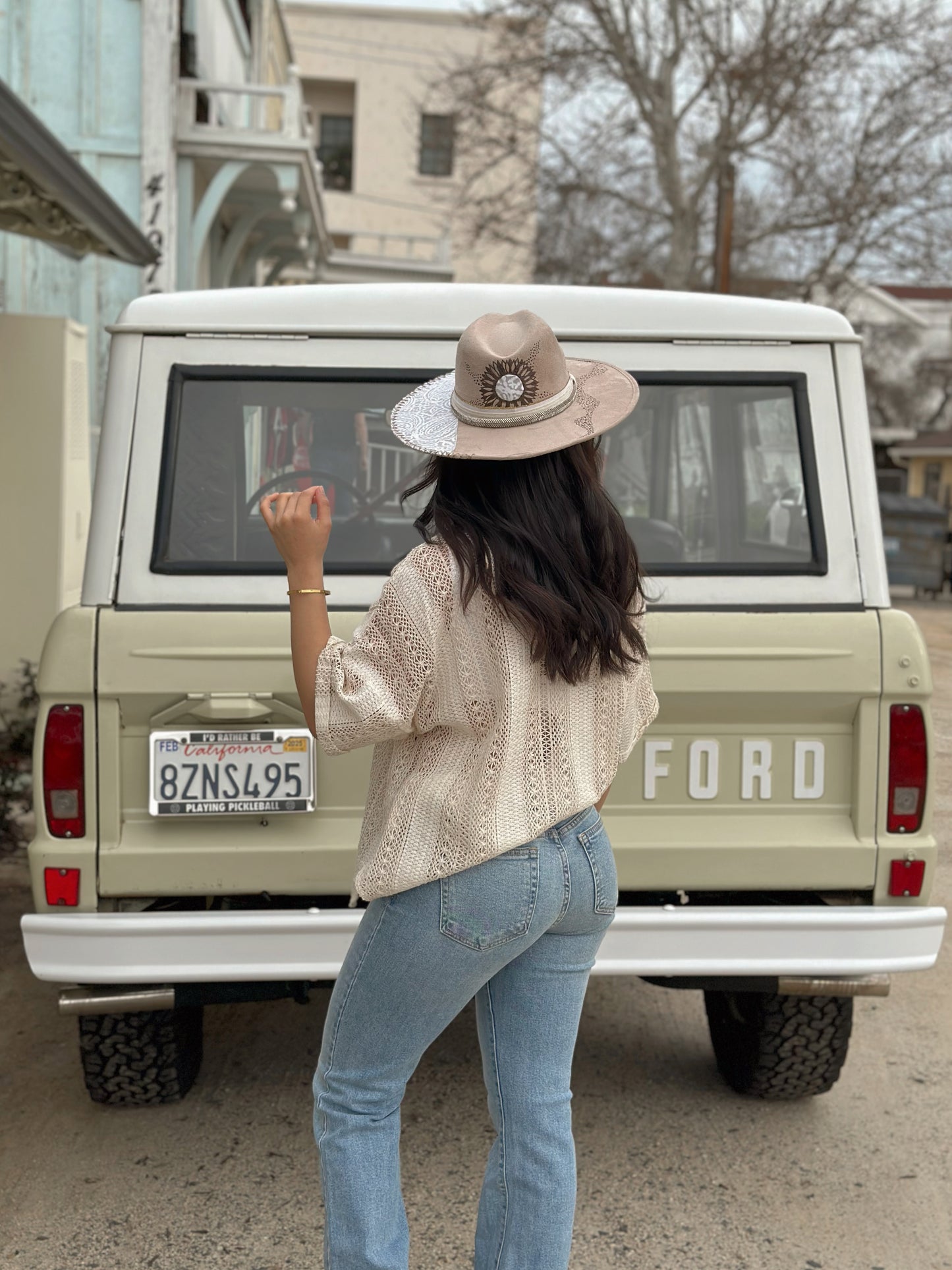 San Pancho Crochet Button Up Top