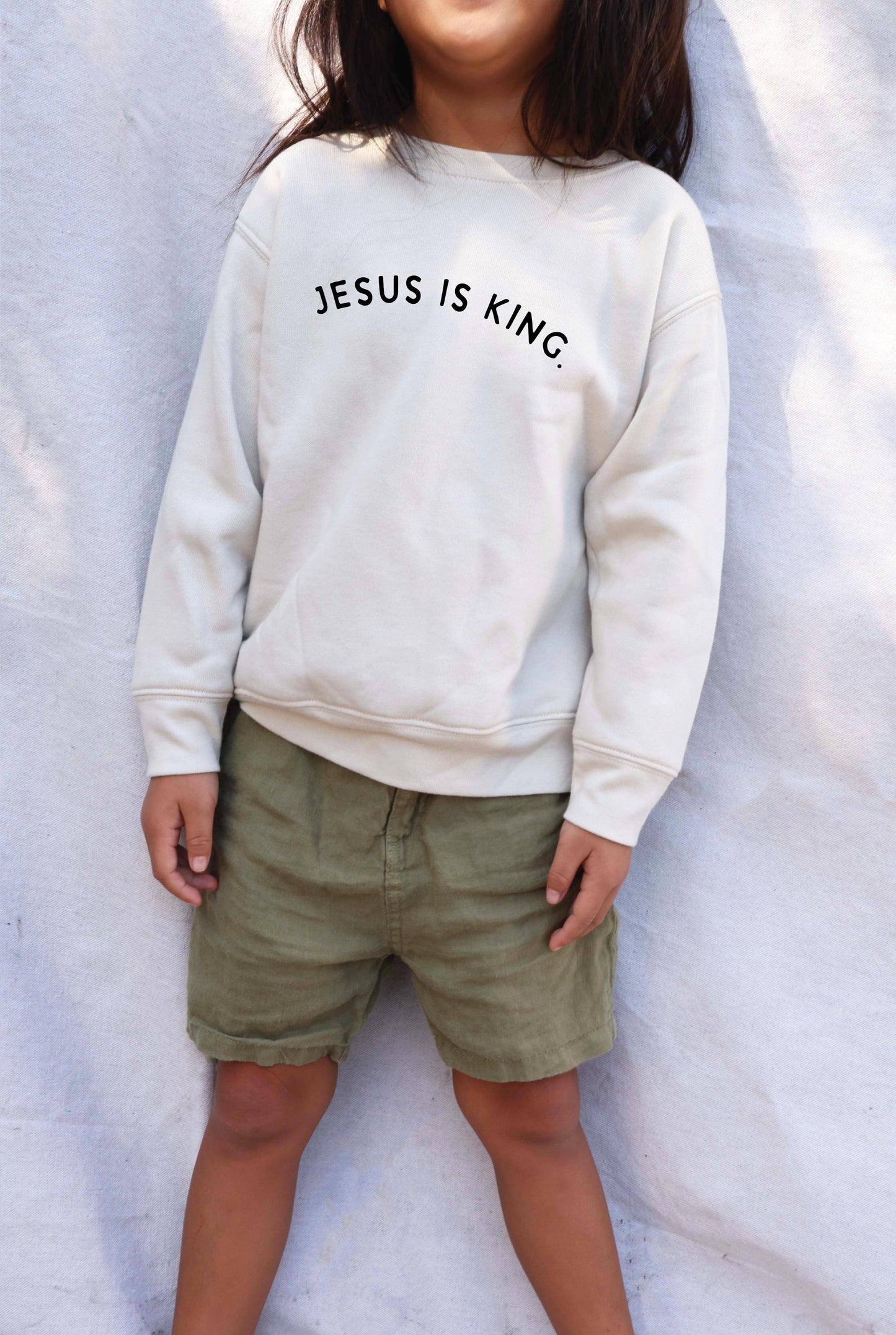 JESUS IS KING Toddler Unisex Graphic Sweatshirt