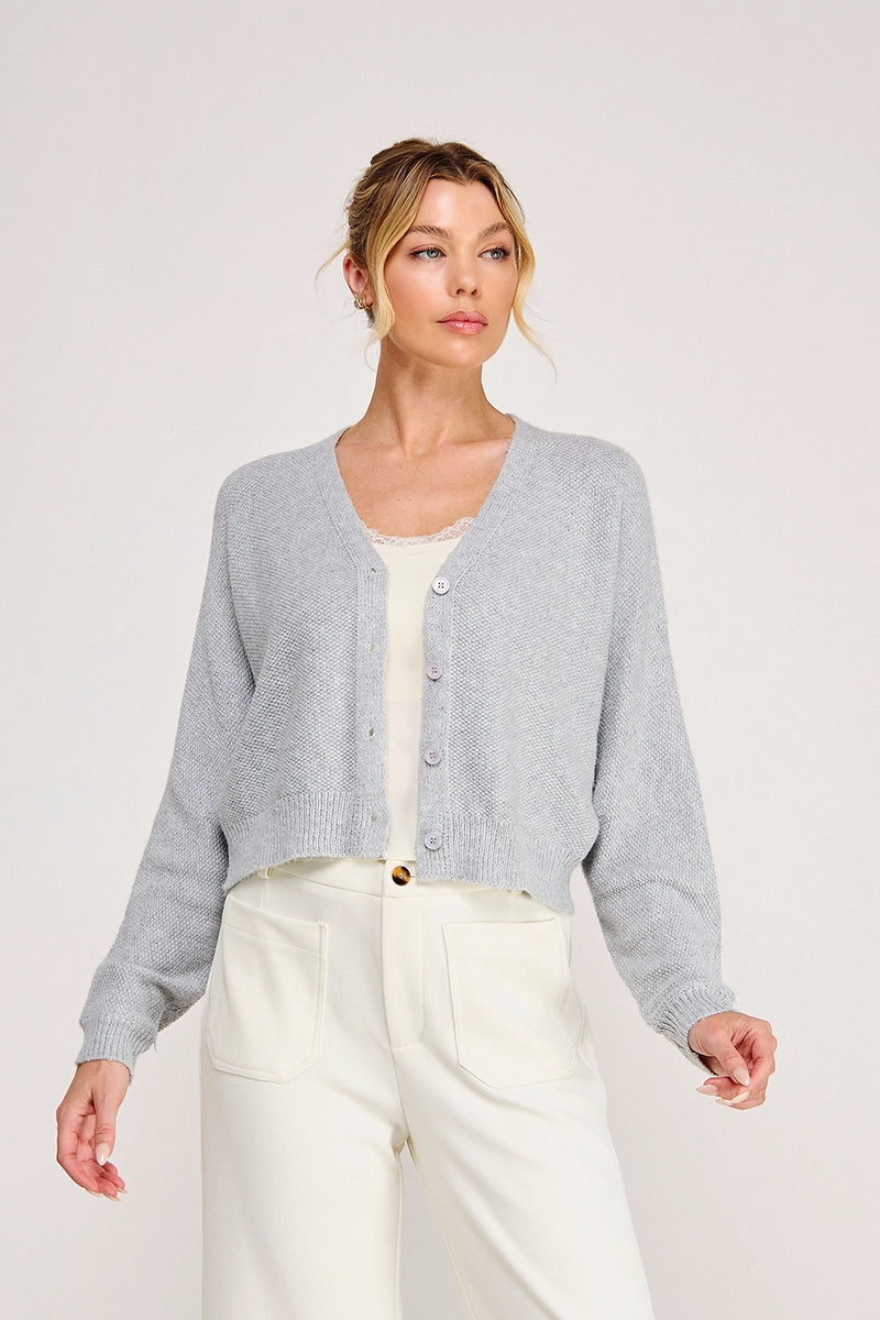 Cali Breeze Relaxed Pointelle Knit Sweater Top