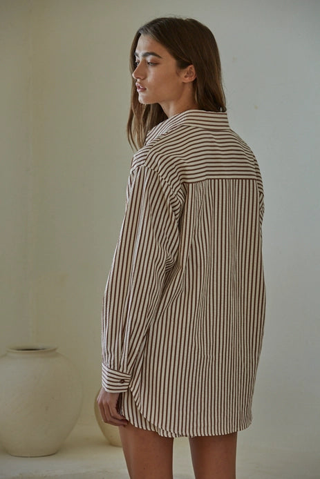 Straight to My Espresso Button Up Top