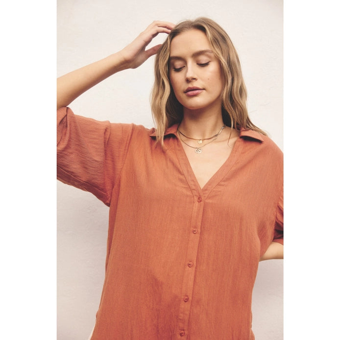 Easy Does It Button Up Top