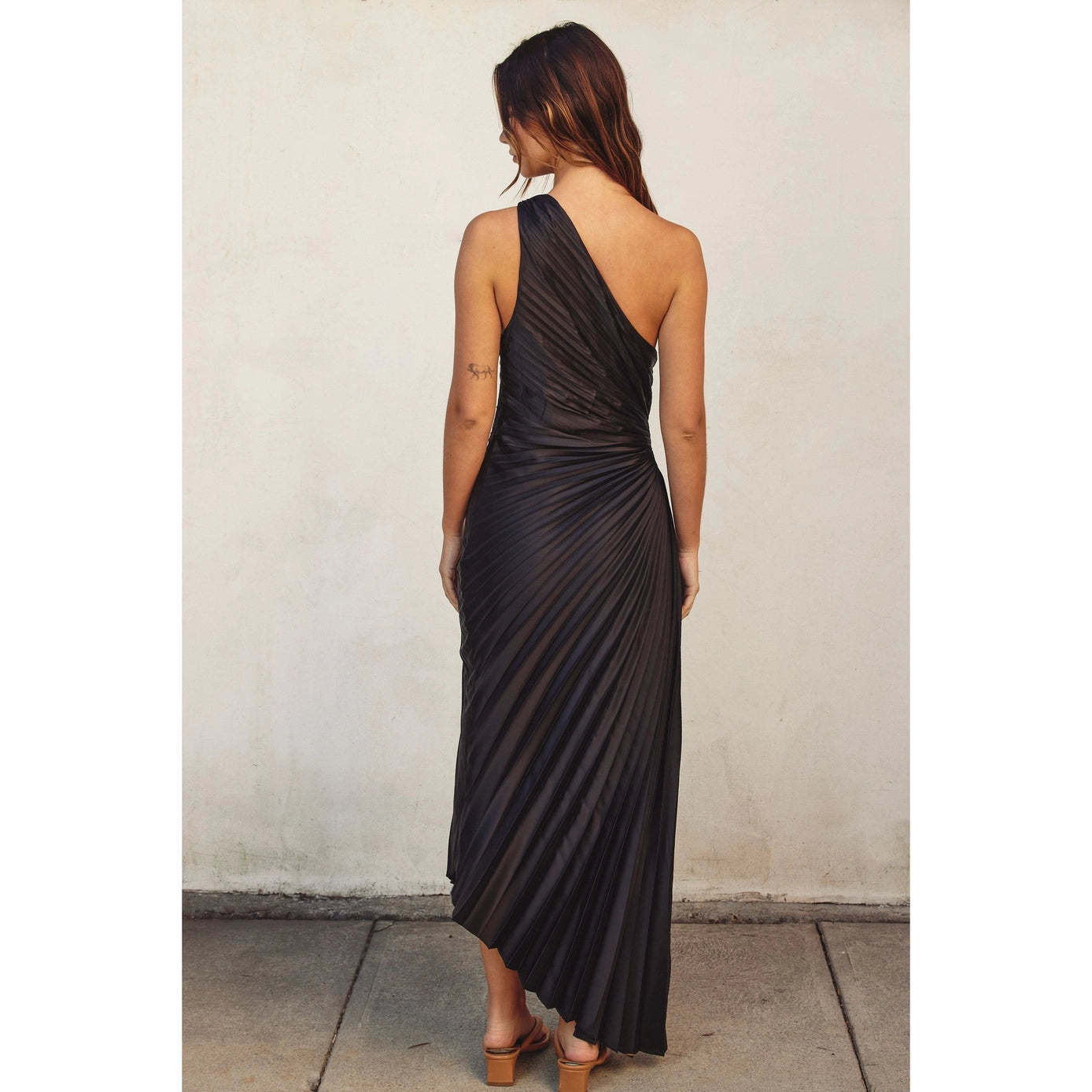 Midnight Pleated Dress
