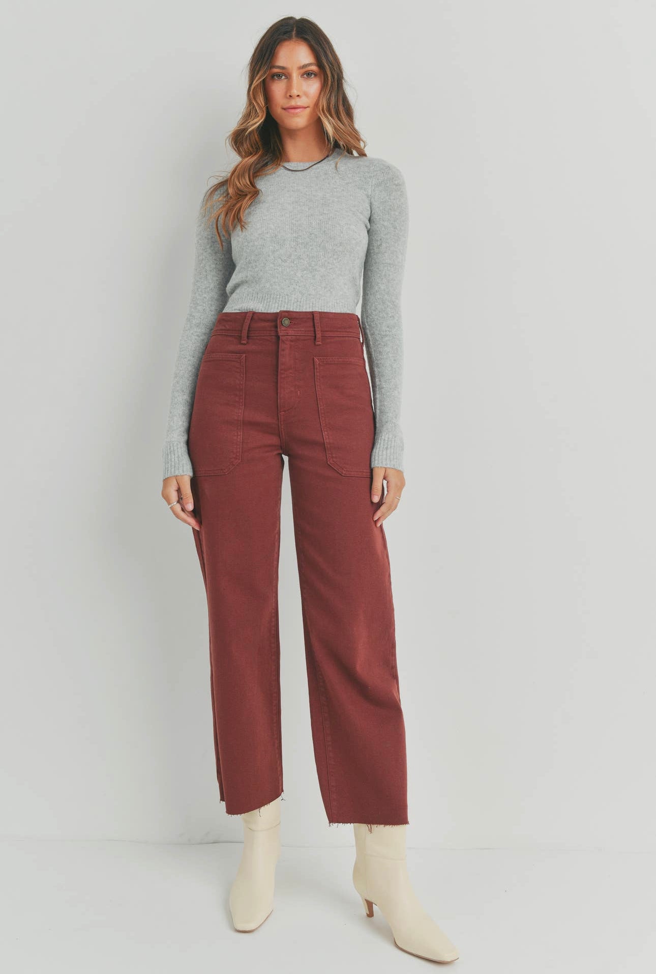 Seeing Cinnamon Utility Wide Leg Denim Jeans