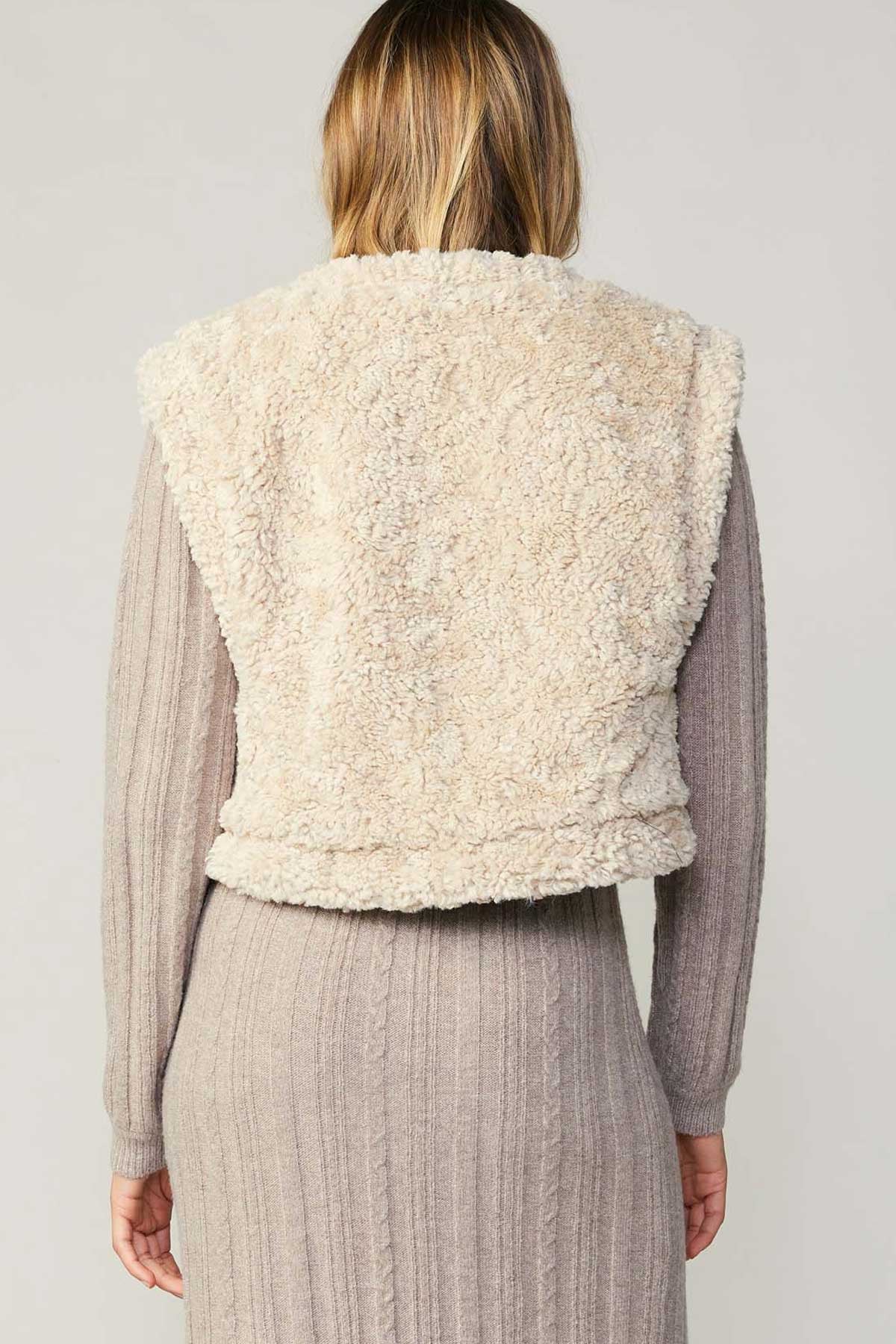 Felicity Reversible Corduroy and Fur Vest