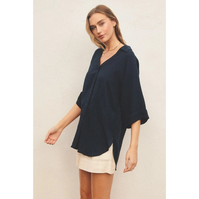 Easy Does It Button Up Top