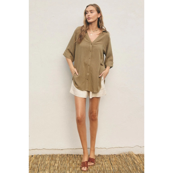 Easy Does It Button Up Top