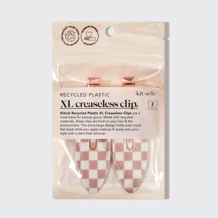 Recycled Plastic Xl Creaseless Clips 2pc Set