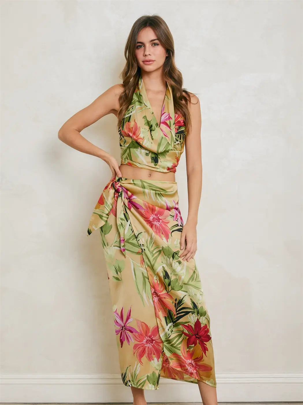 Rainforest Leaf Sarong Wrap Skirt