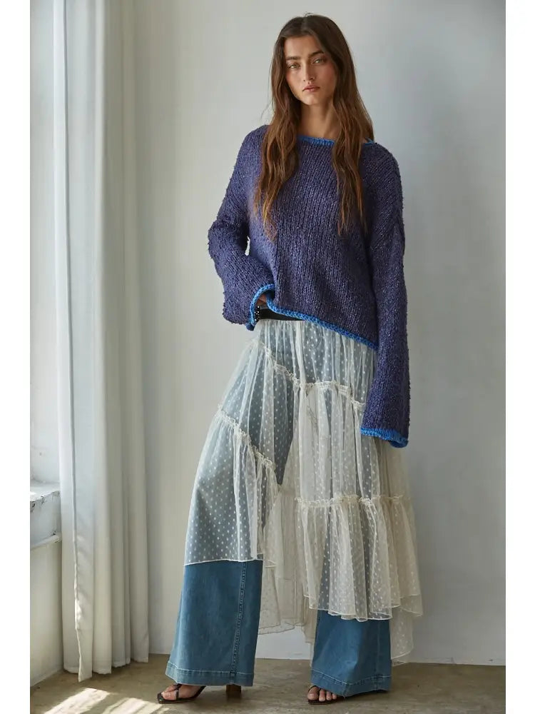 Chase the Night Lace Woven Skirt