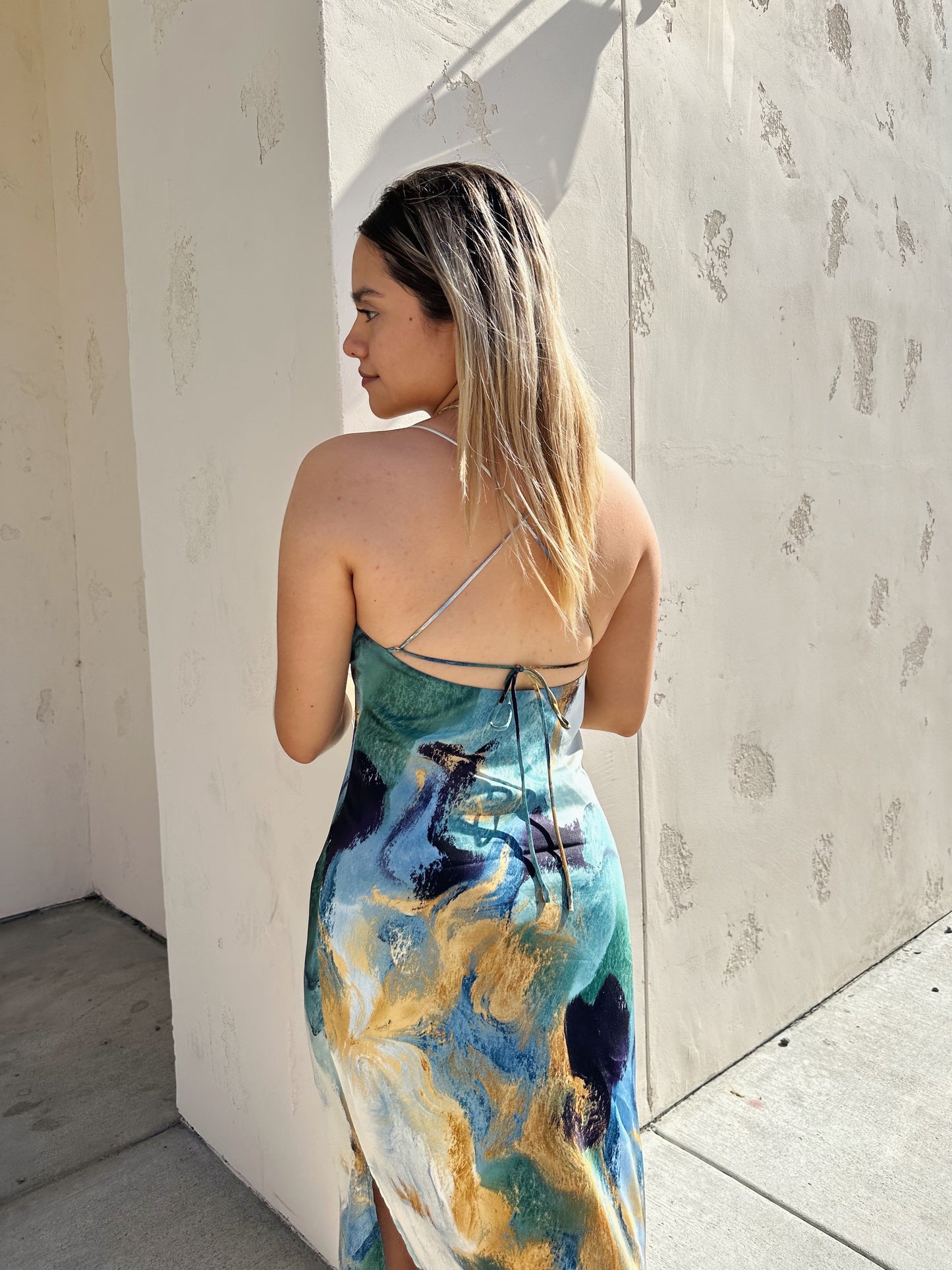 Teal Me More Midi Dress