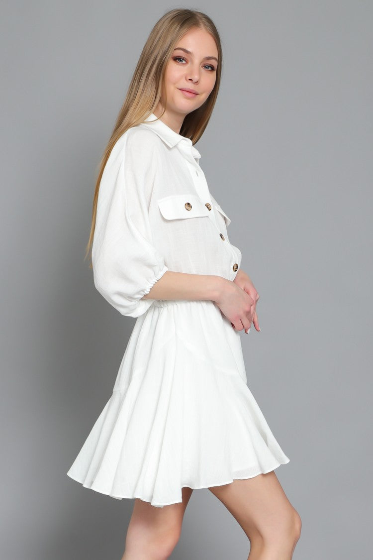 Acapulco Buttoned Down Shirt Dress