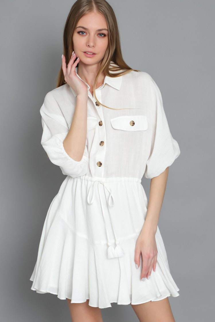Acapulco Buttoned Down Shirt Dress