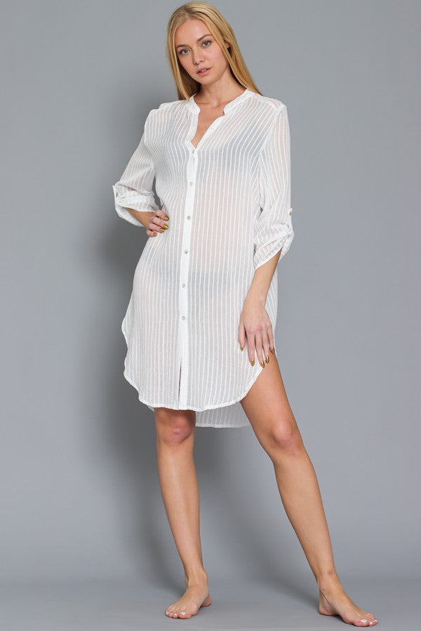 Nosara Button Down Shirt Dress