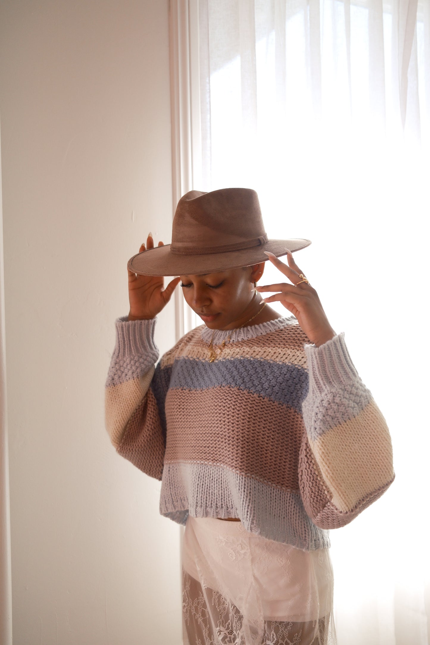 Lay It On Me Cropped Knitted Sweater