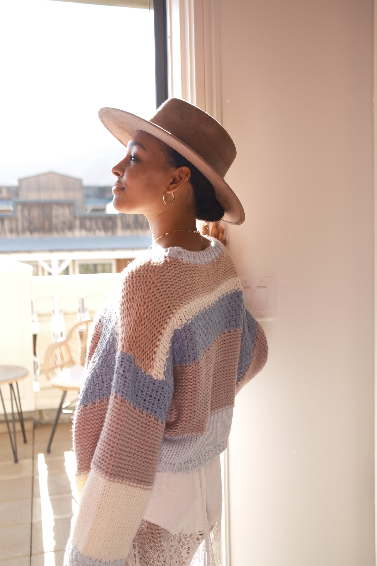 Lay It On Me Cropped Knitted Sweater