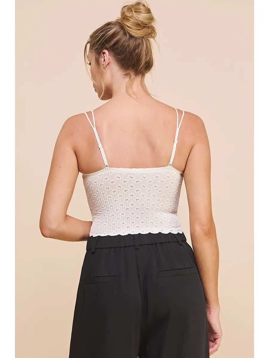 Scalloped Edge Ditsy Floral Brami