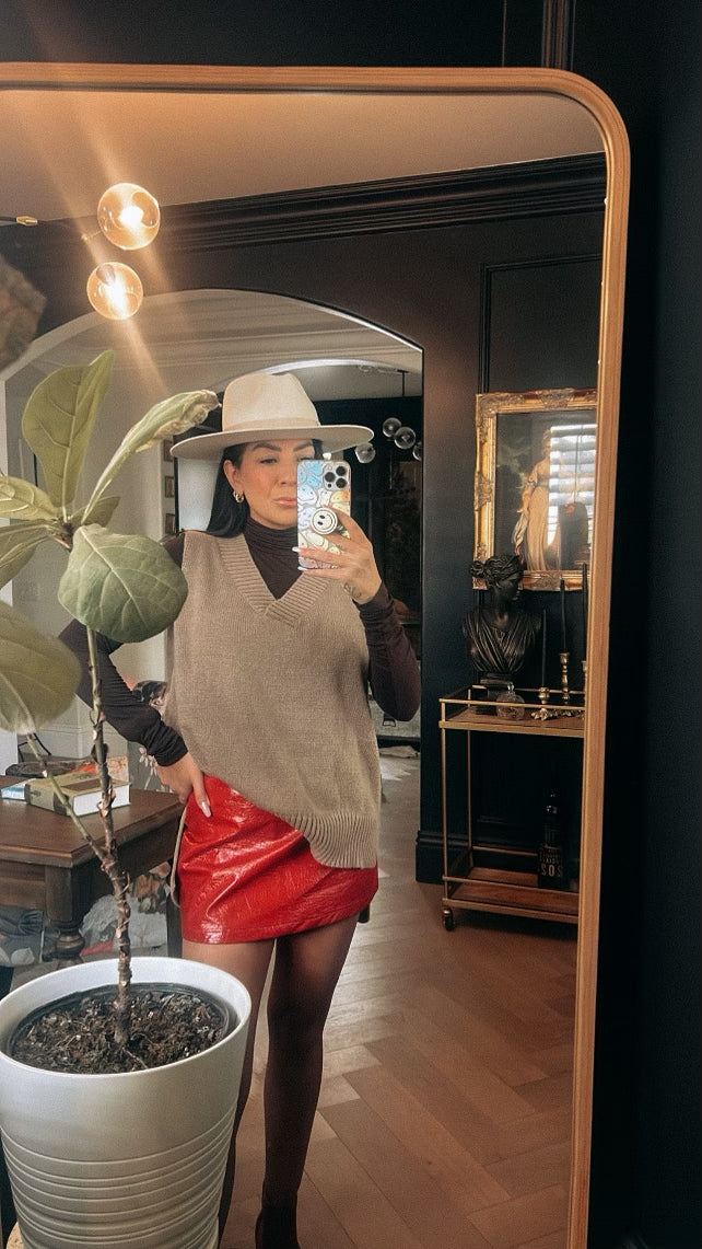 Ruby Red Mini Skirt