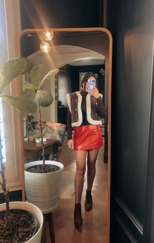 Ruby Red Mini Skirt