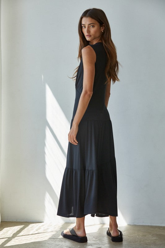 Solene Long Tiered Dress