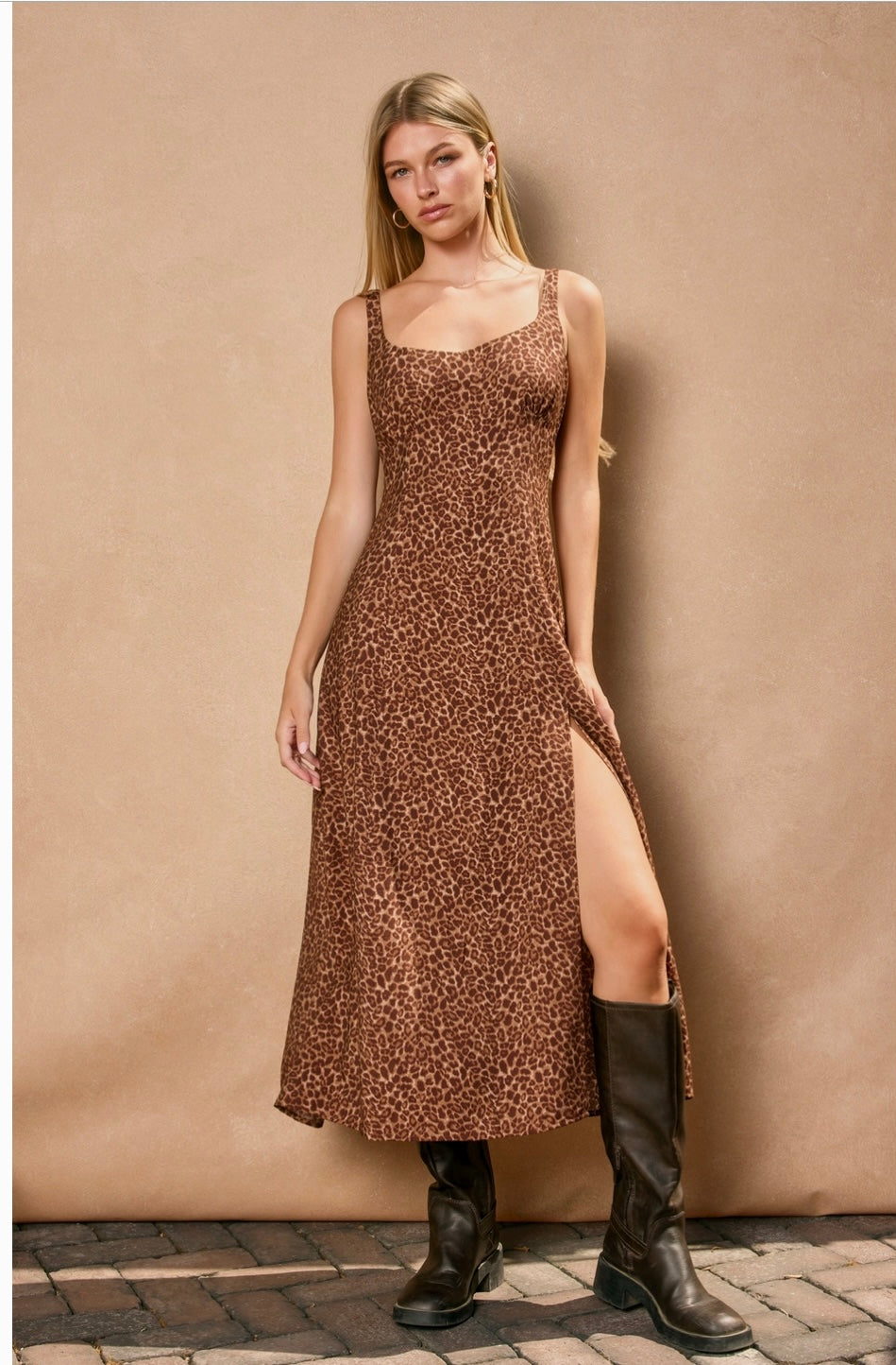 Mocha Mouse Midi Dress