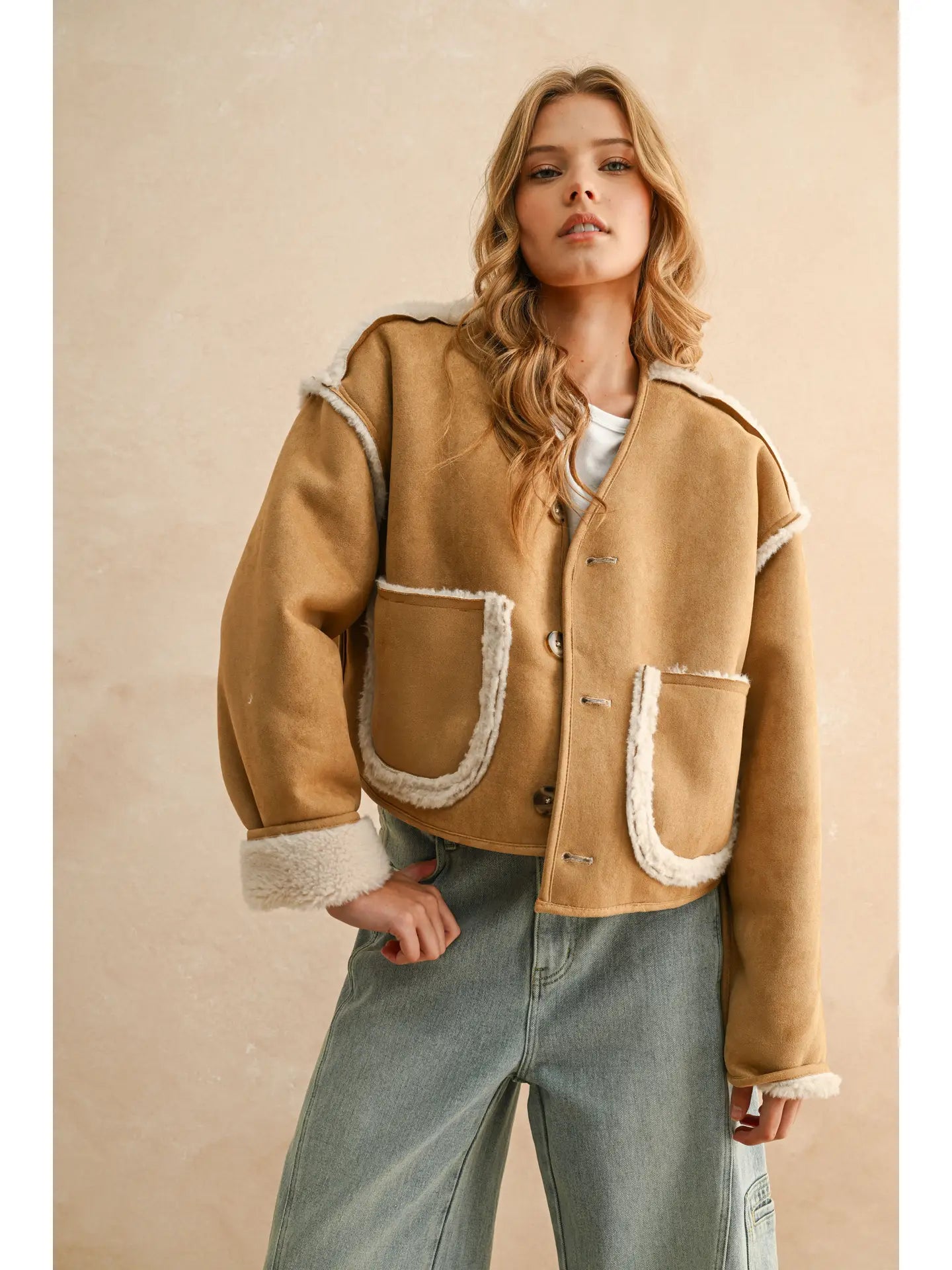 Blush And Fluff Reversible Sherpa Jacket