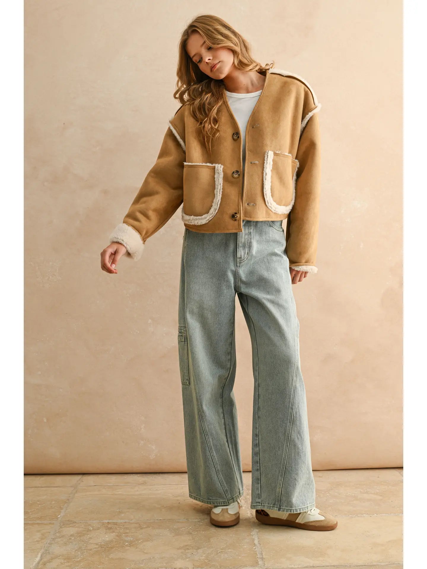 Blush And Fluff Reversible Sherpa Jacket