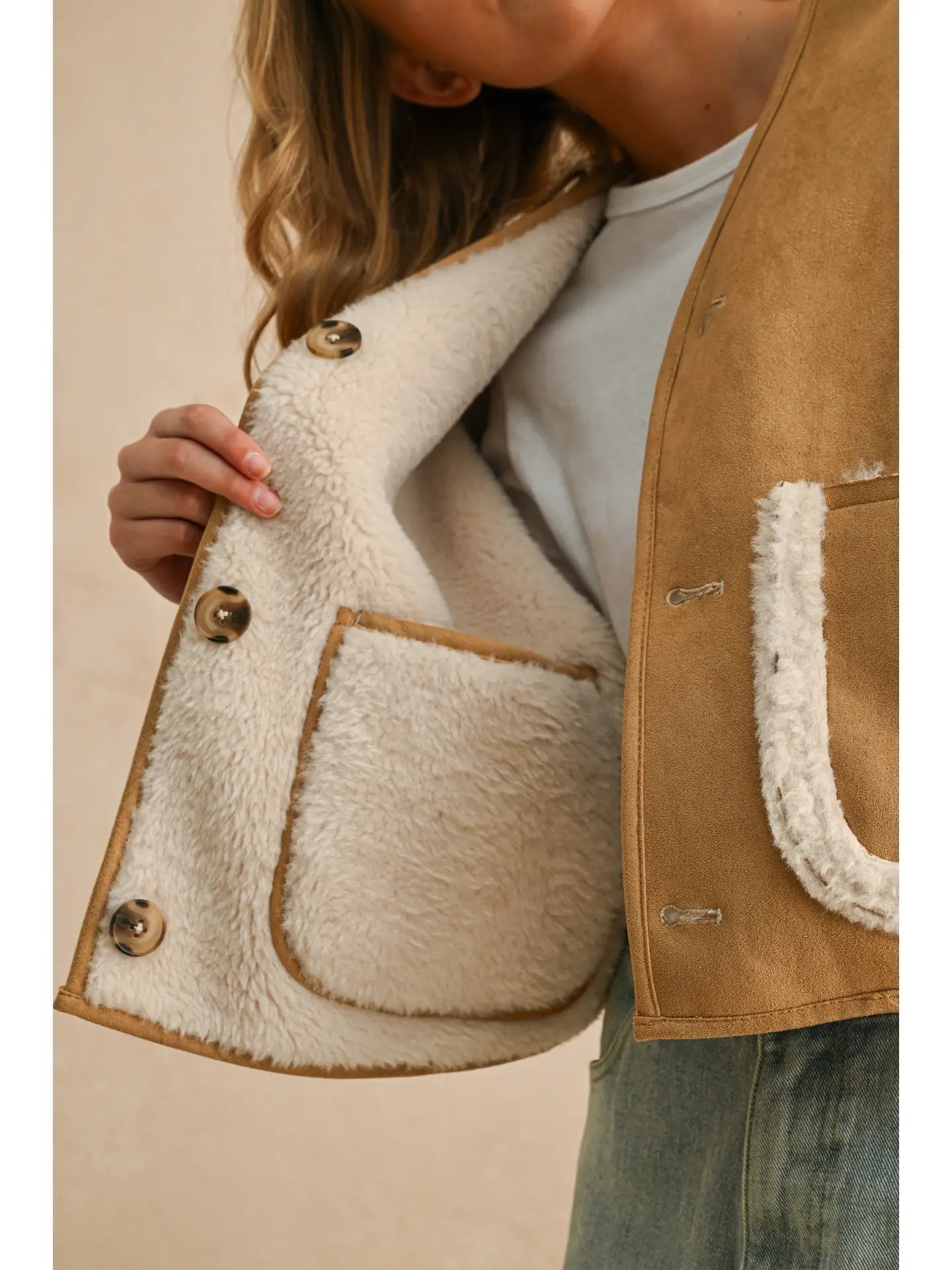 Blush And Fluff Reversible Sherpa Jacket