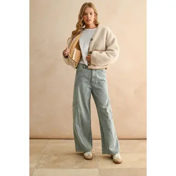 Blush And Fluff Reversible Sherpa Jacket