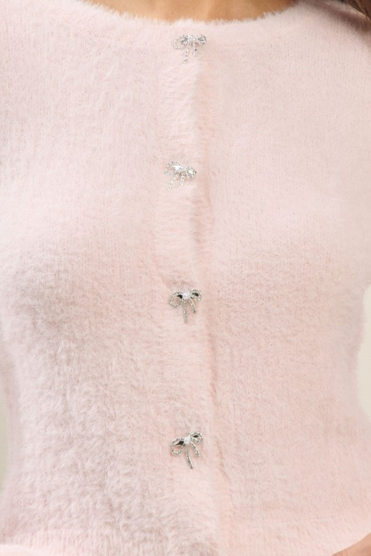 Pink Whisper Knit Cardigan