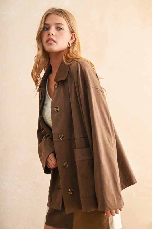 Maple Wood Front Button Jacket