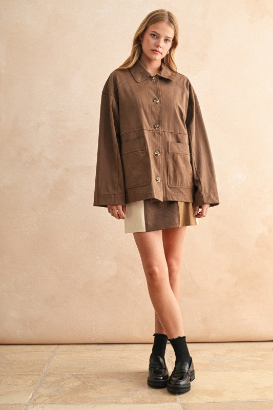 Maple Wood Front Button Jacket