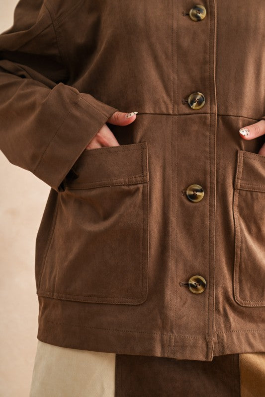 Maple Wood Front Button Jacket