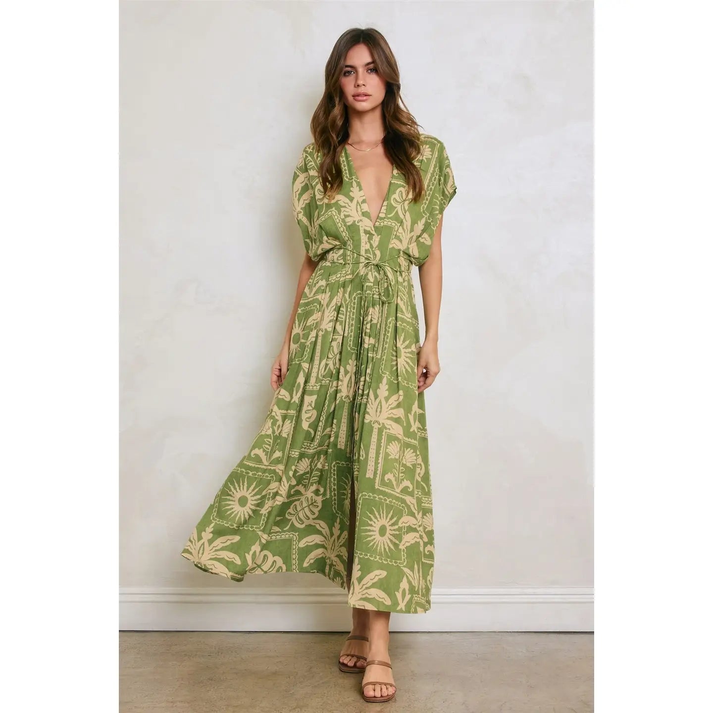 cinched waist midi dress Snap & Slay Beauty- (New!) (3 colors!) and the lightweight material and flowy fit is great for any season ARRANGE cotton cinched waist midi
