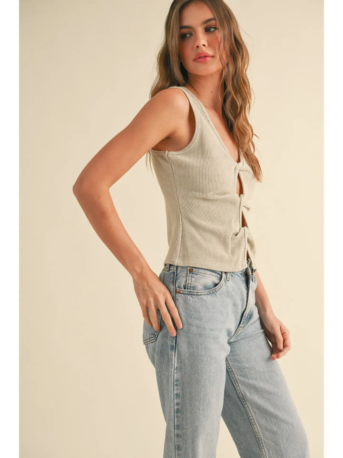 Butterscotch Ribbed Top