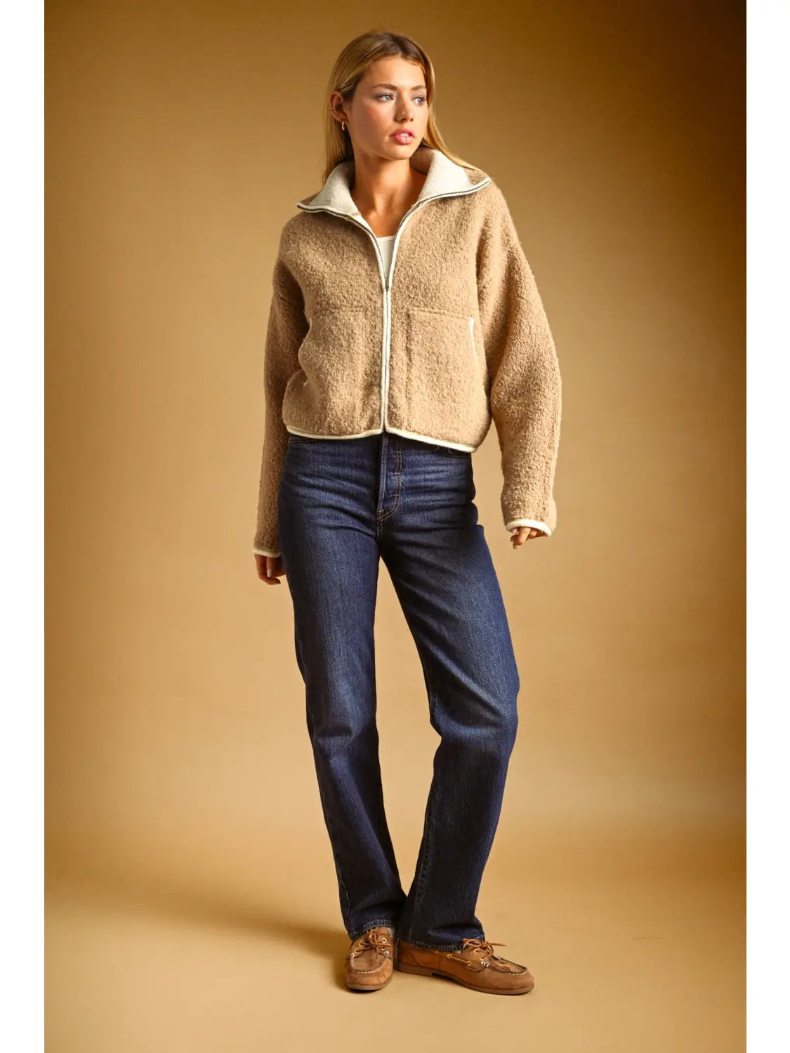 High Neck Zipper Closure Jacket