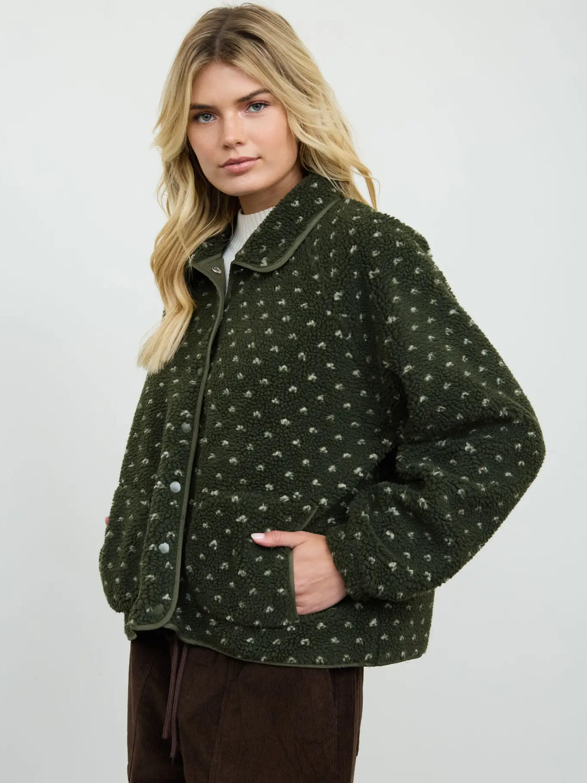 Sherpa Dot Snap Jacket