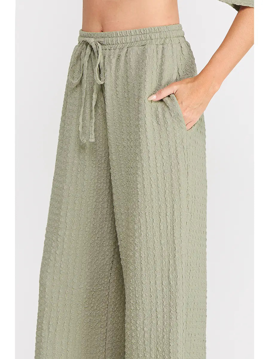 Tie-Waist Wide Leg Pants