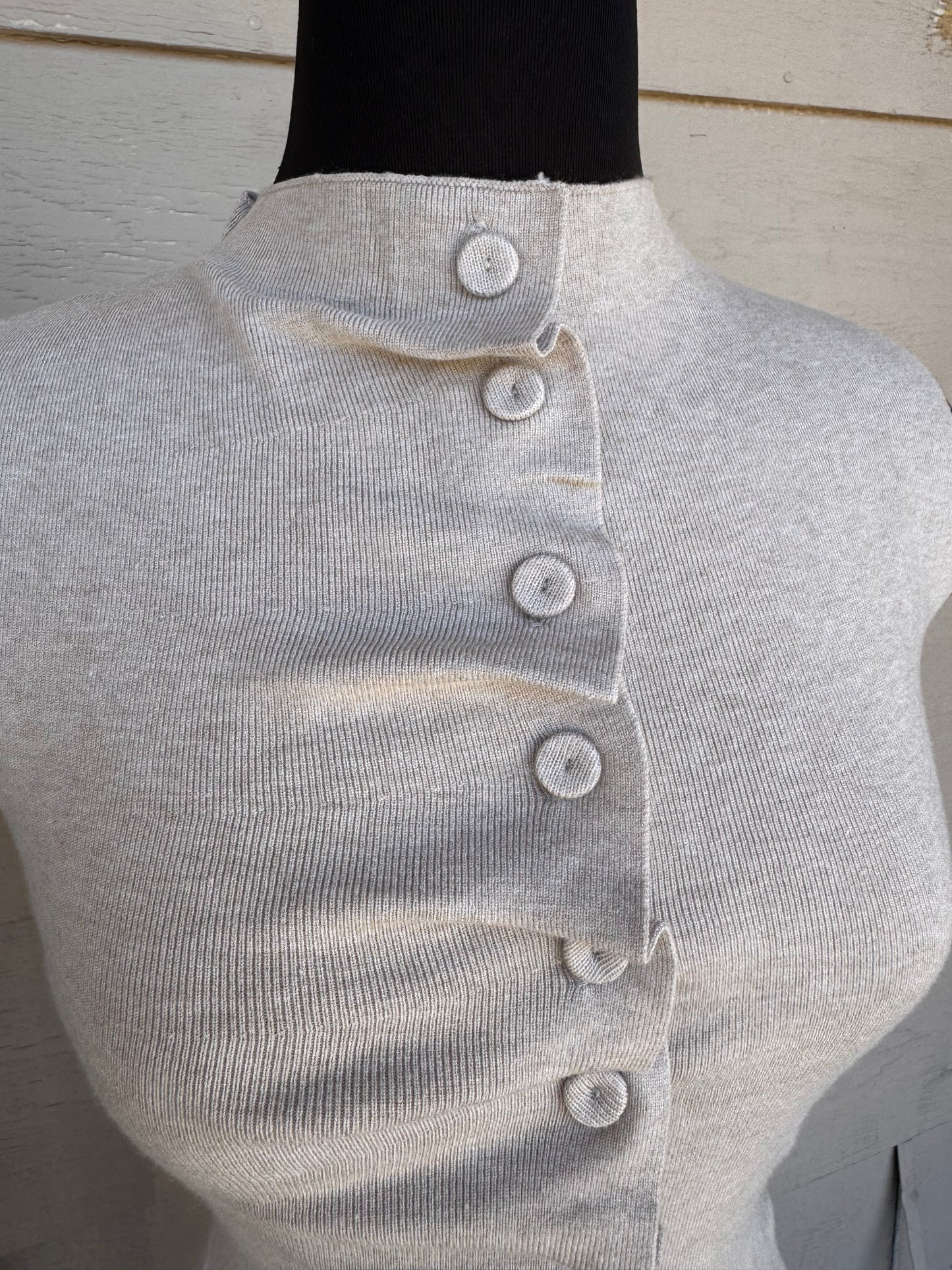 Button Bloom Sweater Top