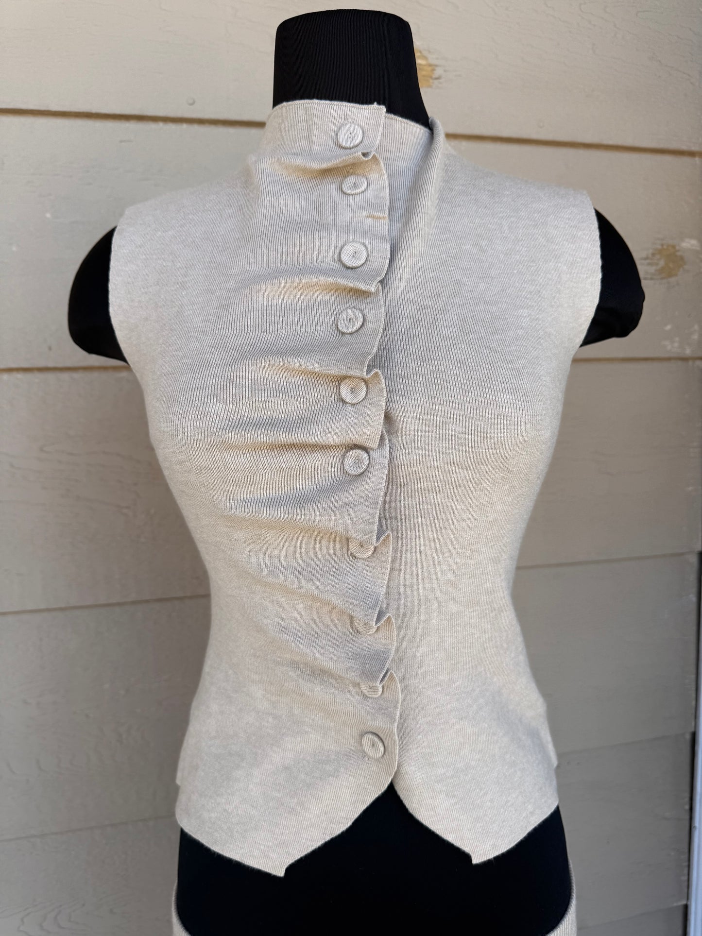 Button Bloom Sweater Top