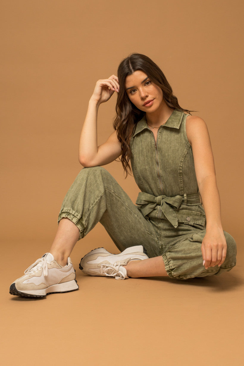 Minding Mine Denim Jumpsuit