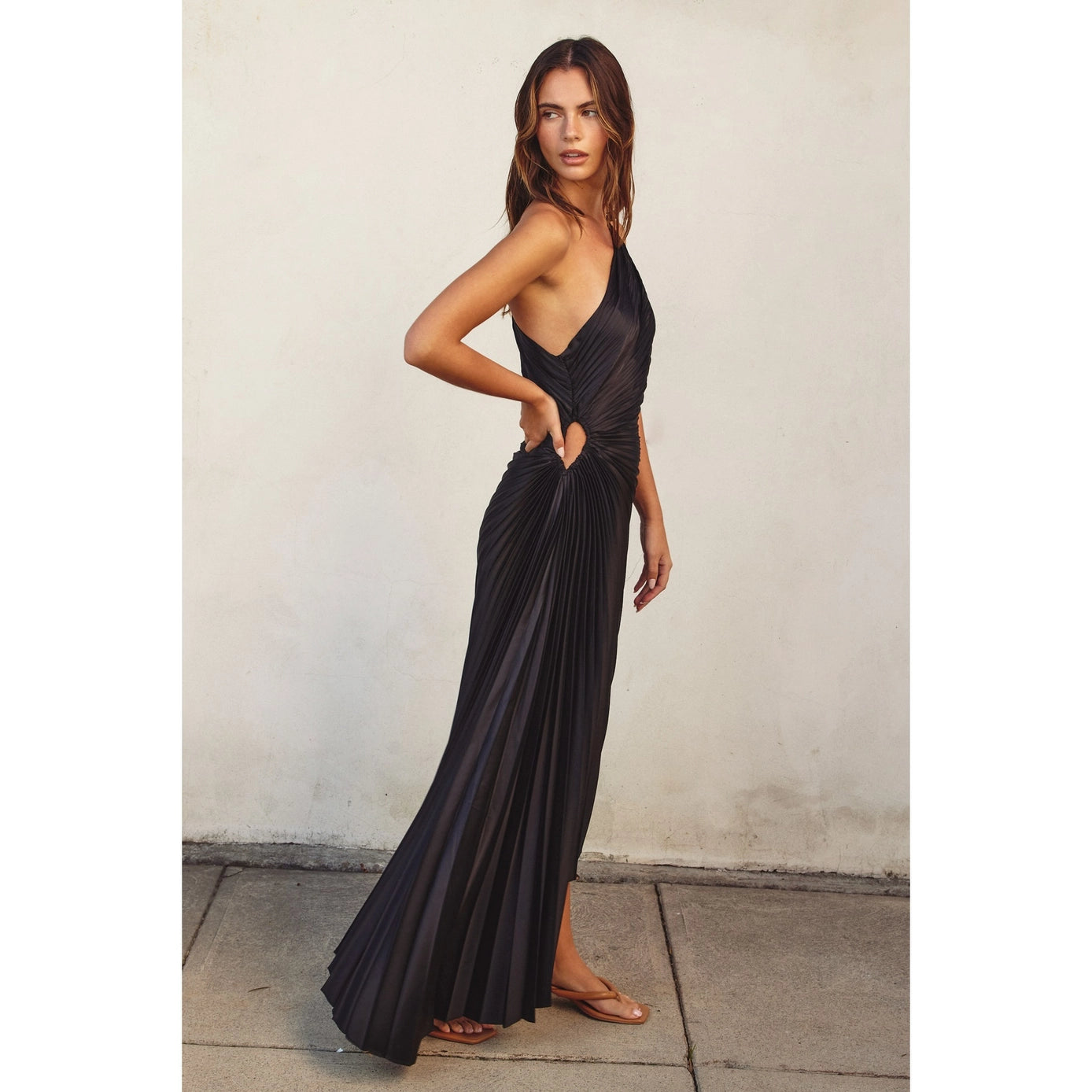 Midnight Pleated Dress